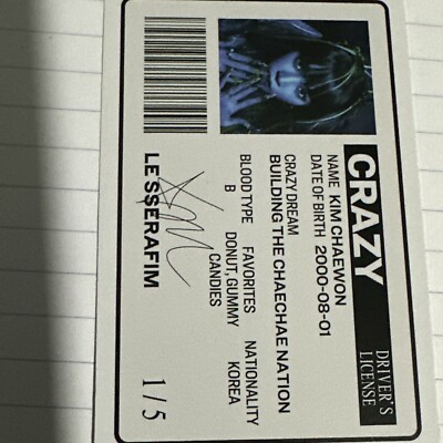 Le Sserafim Crazy Photo card Chaewon | eBay