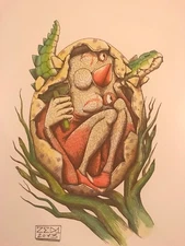 ZED1 "Survival" Hand Embellished One Color Screenprint Graffiti Street Art