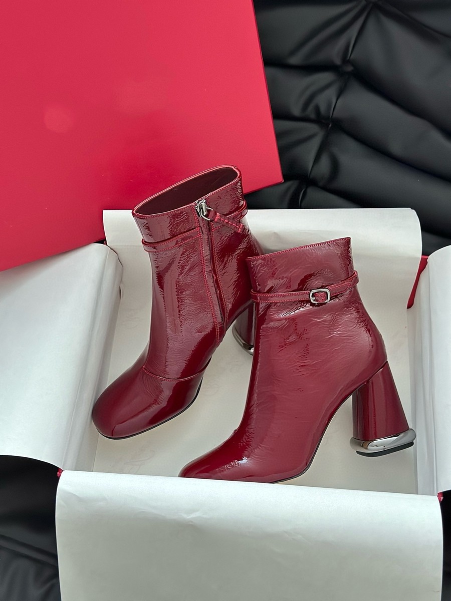 Roger Vivier Women Patent Leather Buckled Ankle Boots | eBay