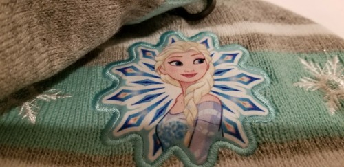 Frozen Toddler Winter Hat & Mittens Set NWT Elsa Christmas Blue Gray Snow Sled - Picture 4 of 6