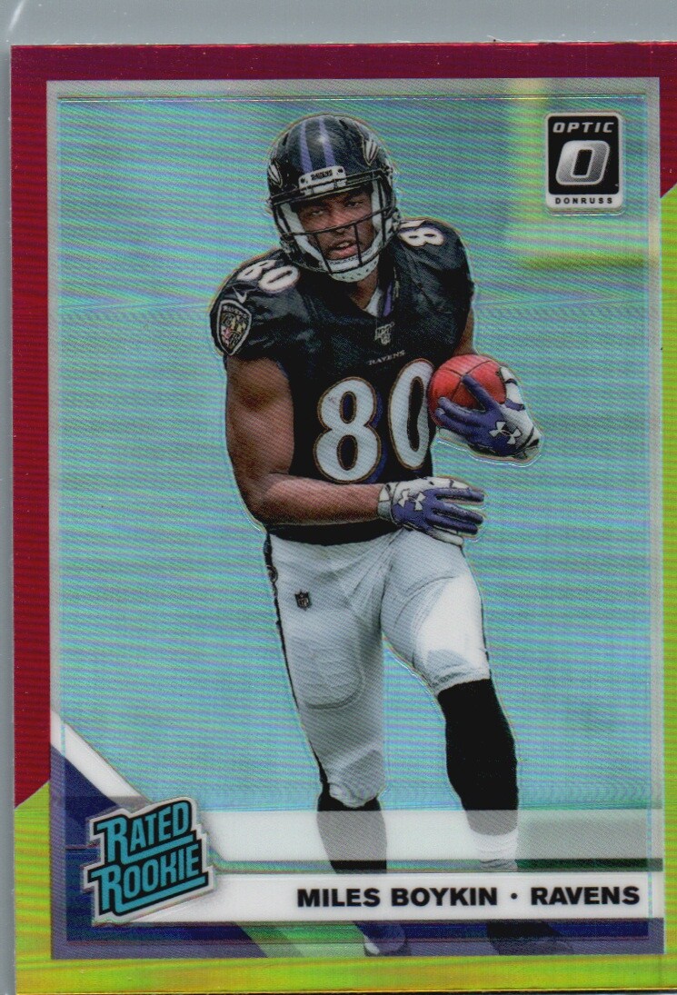 Miles Boykin Panini Donruss Optic #180 Red/Yellow