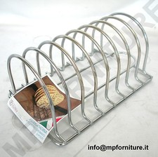 PORTA PIADINA ROMAGNOLA IN FERRO CROMATO 8 POSTI ASCIUGA CASSONI TEGLIA TESTO