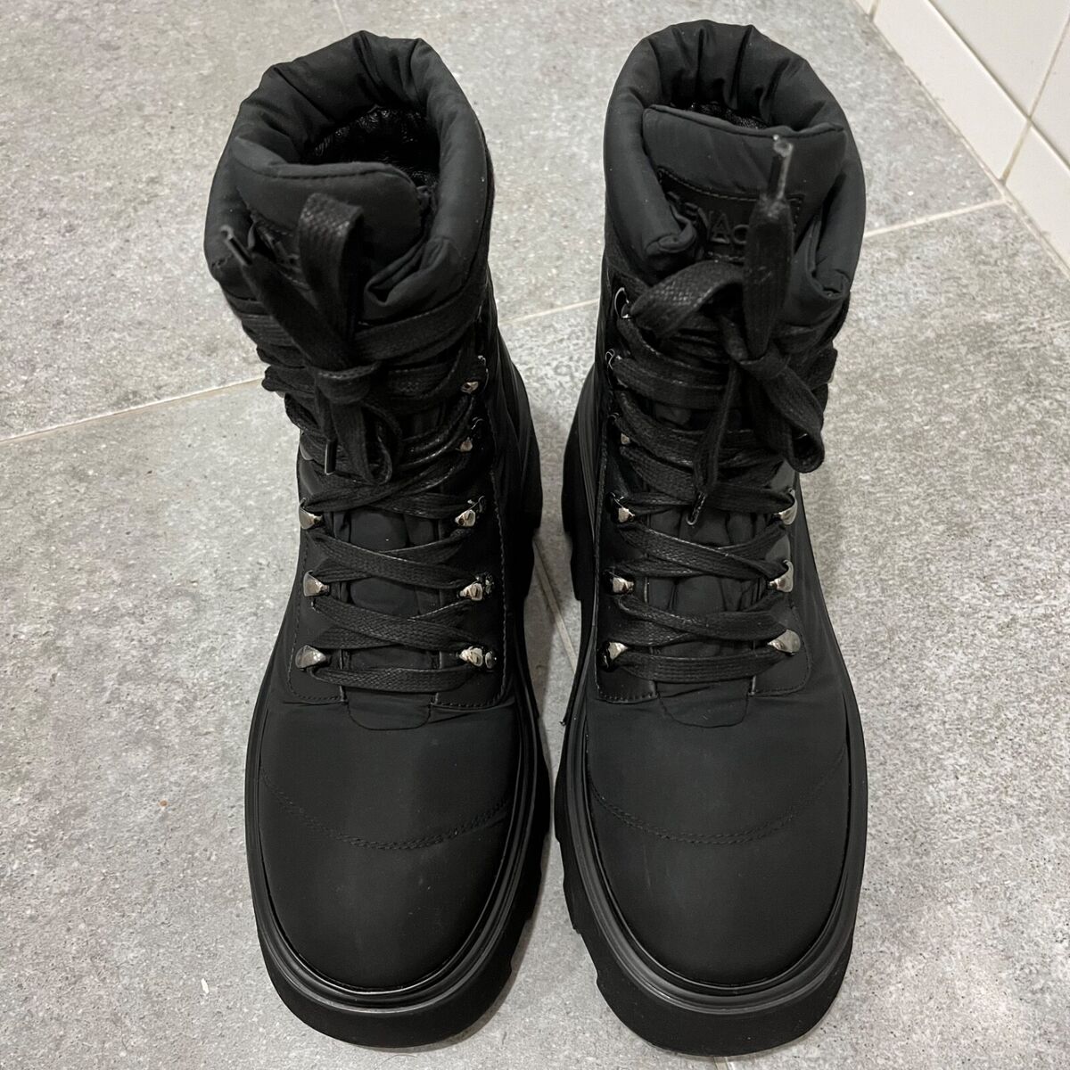 ミドルブーツ ELENA IACHI Women Boots E4001 Black BLACK ELENA IACHI black hiking padded puffer chunky platform ankle