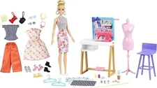 Barbie Fashion Designer Doll & 25+ Accessories, Studio Playset HDY90 NEW