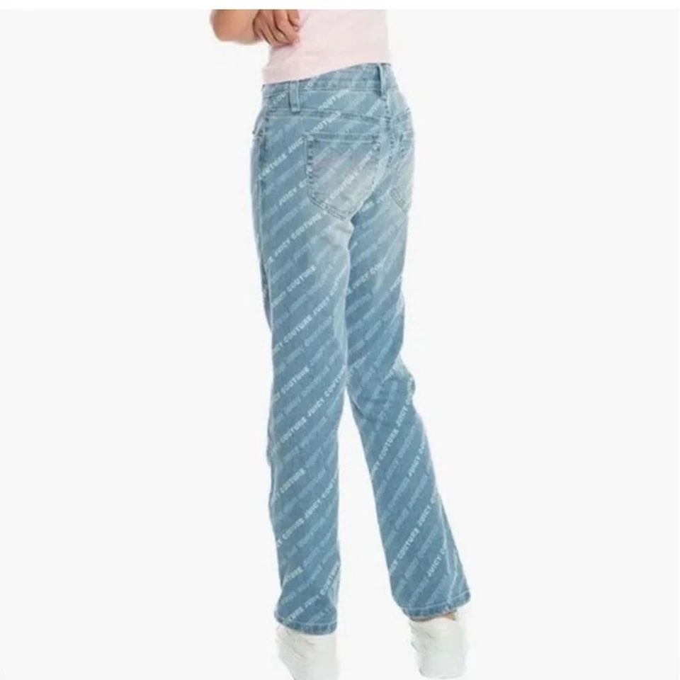 Juicy Couture Kids All Over Print - Straight Leg Jeans - Image 3 of 4