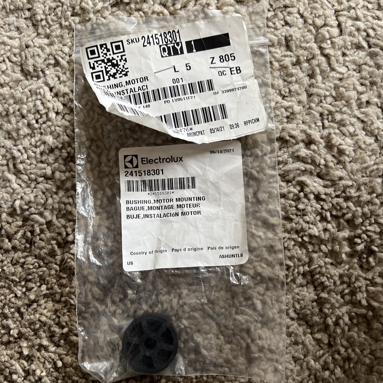 Electrolux motor bushing 241518301-new-OEm | eBay