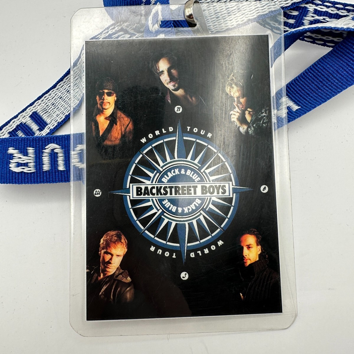 Vintage Backstreet Boys Black Blue World Tour 2001 Concert Lanyard