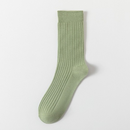 8 Pairs Women Solid Cotton Striped Mid Calf Socks Sports Stretch Elastic Socks - Picture 17 of 21