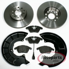 Für Skoda Octavia II - Bremsscheiben Bremsbeläge Spritzbleche für vorne