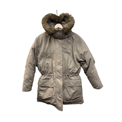 LL Bean Penobscot Parka Jacket Womens Medium Purple Coat Zip Snaps