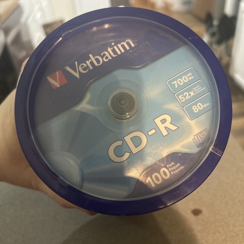 Verbatim 94554 CD-R 700 MB/80 min Recordable Disc - Silver (100/PK) New - Picture 3 of 3