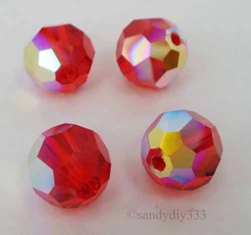 SWAROVSKI Kristall Element 5000 8 mm facettiert rund Perlen AB variable Farbe - Bild 26 von 41