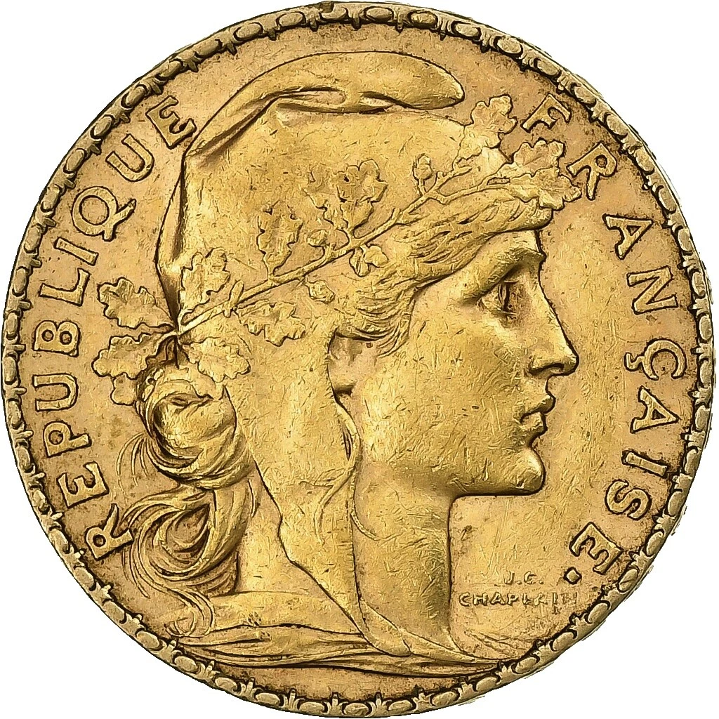 Gold 1900 Year French Coins