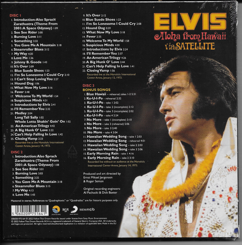 Elvis Presley Aloha From Hawaii FTD 3 CD Set | eBay UK