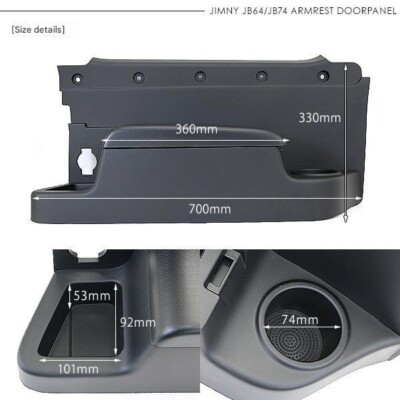Rear Armrest Drink Holder Storage Door Panel for Suzuki Jimny JB64
