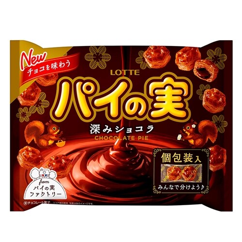 Lotte, Pie no Mi, Milk Chocolate in Sweet Crispy Cocoa Pie