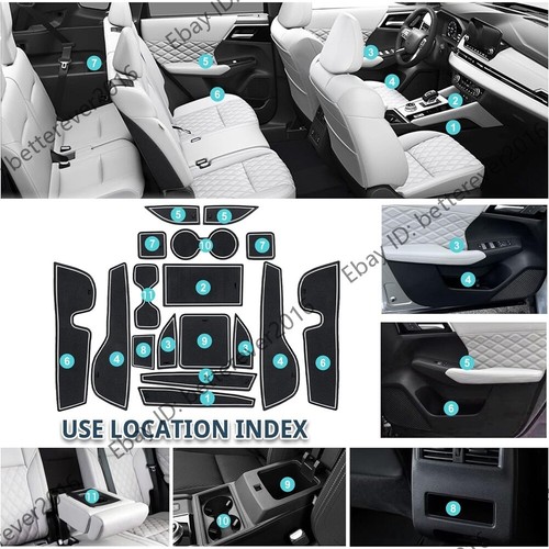 For Mitsubishi Outlander 2022-2024 Non-Slip Gate Slot Mat Accessories Cup Pad - Bild 3 von 16