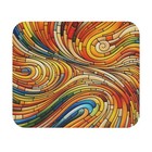 Mouse Pad (Rectangle) Orange Yellow Green Swirls and Lines Mosaic Design 7, Gift