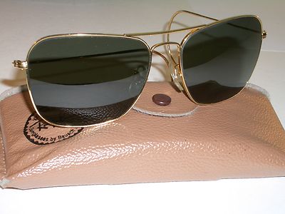 58mm VINTAGE B&L RAY BAN GOLD PLATED G15 CARAVAN AVIATOR