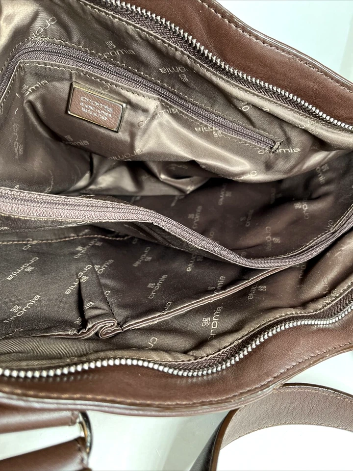Cromia Chocolate Brown Soft Leather Tote Shoulder Bag - Made in Italy - Image 3 of 4