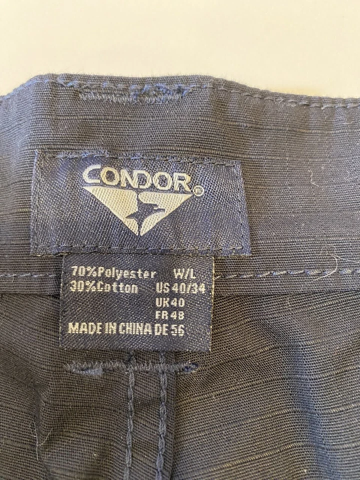 Condor Sentinel Ripstop Tactical Pocketed Combat Cargo Outdoor Pants 40x29 Black - Image 3 of 4