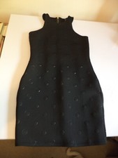 sleeveless black body con sexy stretchy short dress SIZE 10 EVENING party