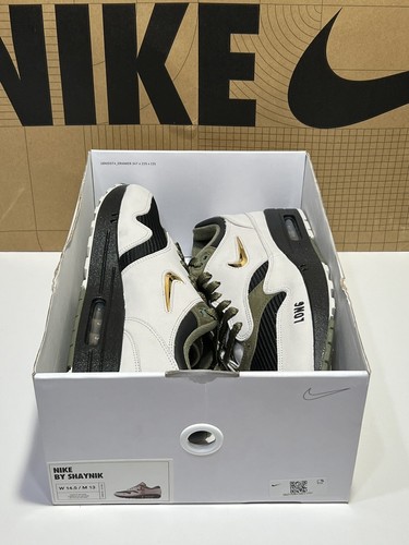 Nike Air Max 1 ID FJ8893-900 Oliva Reversa Travis Tema Long Beach Talla 13/W14.5 - Imagen 9 de 9