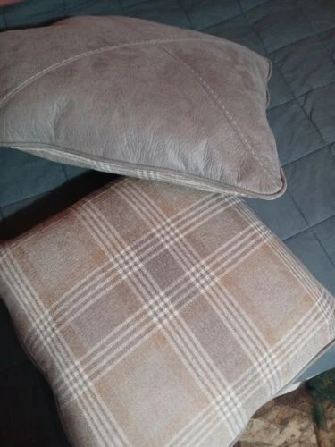 Cuero sintético Handmade Almohadas de Decoración para el hogar a Cuadros