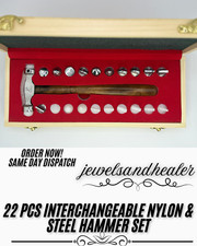 NS Crafts&reg; Pro 22-Piece Hammer Set for Jewelry Making Metal Forming and Shaping