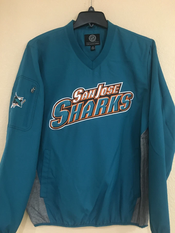 Pulôver leve San Jose Sharks cor azul-petróleo por G-III Sports - Imagem 4 de 4