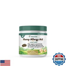 NaturVet Hemp Allergy Aid Plus Hemp Seed Soft Chews for Cats, 60 ct, Made in