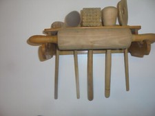 36786 vecchio scaffale da cucina in legno porta cucchiai utensili da cucina cucchiaio da cucina rotolo di pasta