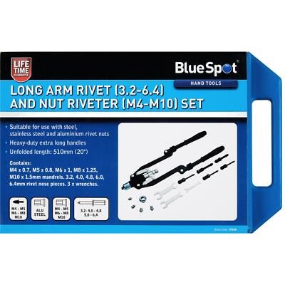 Blue Spot Tools - Rivettatrice Dado Da 8 Pollici (M3-M6 - Foto 3