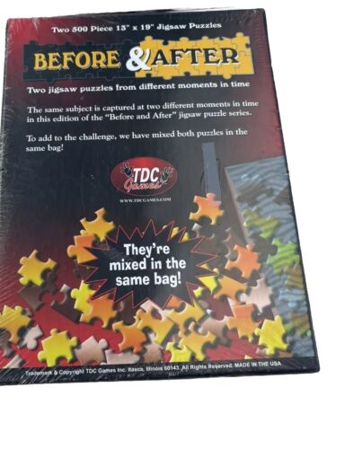 Grey Tabby Kitten to King Before & After Jigsaw Puzzle Cat Sealed 500 Pieces - Picture 2 of 2