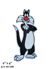 Sylvester The Cat Cartoon Character Figure Embroidered Iron On Patch