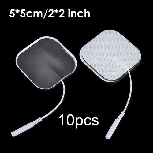 Almohadillas de electrodos de 5x5 cm reemplazan para decenas EMS IF unidad máquina masajeadores gel de silicona - Imagen 10 de 14