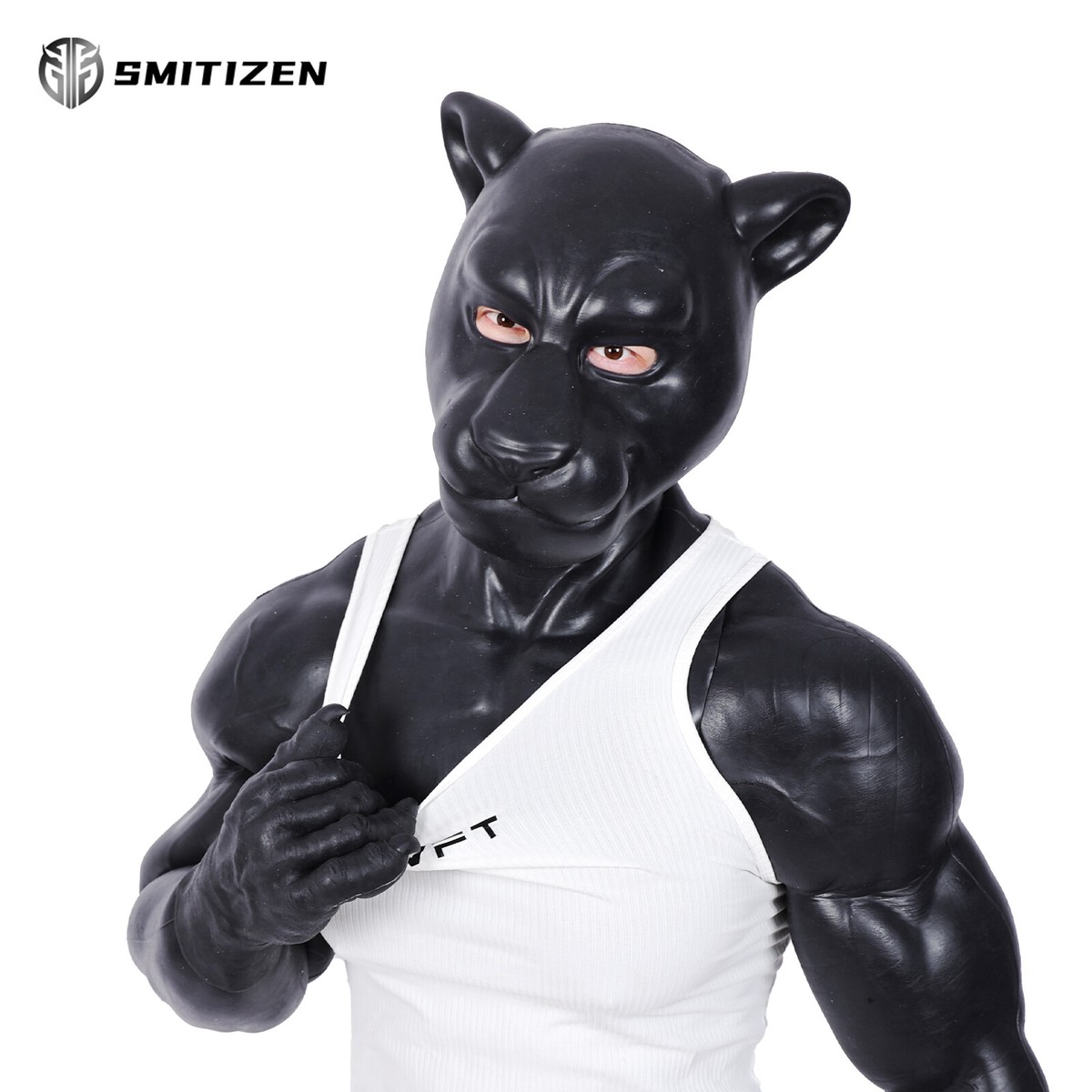 SMITIZEN Silicone Animal Monster Hoods Cartoon Tiger Mask Cosplay