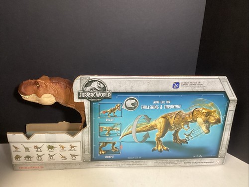 Jurassic World Thrash Throw Tyrannosaurus Rex Action Figure 2017 Battery Dead #2 - Picture 2 of 9