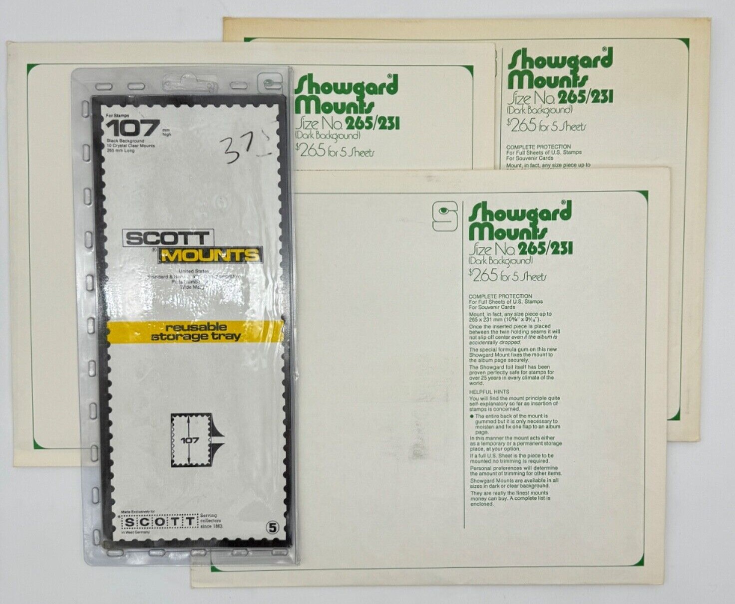 Numerous Showgard Stamp Black Mounts, Drying Book, Mint Sheet Book