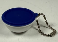Tupperware Vintage Miniature Thatsa Bowl Keychain Blue/White