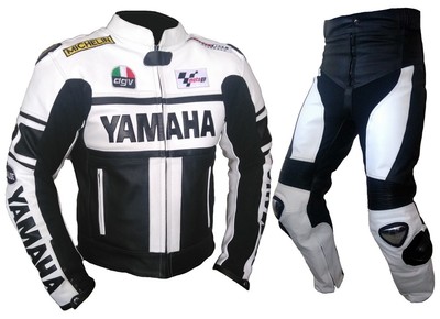 YAMAHA Racing Motorcycle Biker Leather Suit Motorbike Leather Jacket Trouser CE