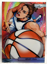 Kelsey Plum 2024-25 Leaf Metal Anime Nation Series 2 SILVER Prismatic #'d 15/99