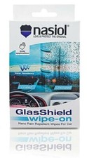 Nasiol GlasShield Wipe-On Water Repellent Nano Windscreen Coating wipes - 2 pack