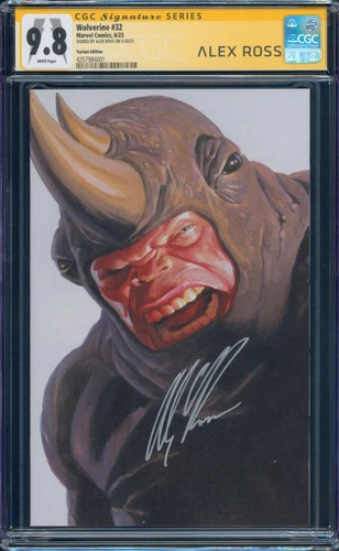 Wolverine #32 CGC 9.8 SS Alex Ross Signed Timeless Rhino Custom Label 4001 2023