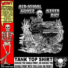 1970-74 Hot Rod Muscle Car Outlaw Gasser Drag Race Cartoony Skeleton Tank Top O3 1970-74 Hot Rod Muscle Car Outlaw Gasser Drag Race Cartoony Skeleton Tank Top O3