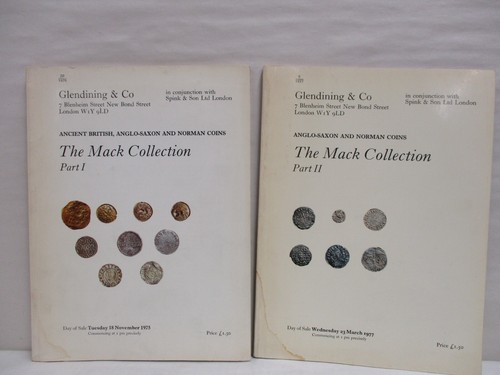 2 Glendining Auction Catalogs Mack Collection Parts I & II World Ancient Coins