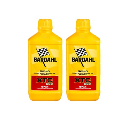 Bardahl XTC 5W40 100% Synthetisches Motorrad Motoröl 4-Takt 2 L
