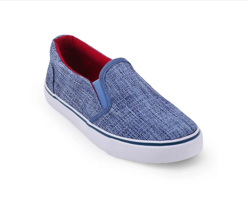 Nuevo En Caja UNIONBAY Niños Norma Zapatillas Sin Cordones de Lona en Azul Niños Talla 2  Foto 2 de 4