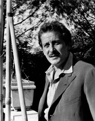The singer songwriter Domenico Modugno worried expression looking - Old Photo