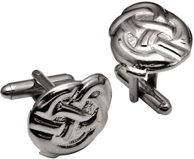Cufflinks From Plated with Bright Palladium Celtic Knot Design